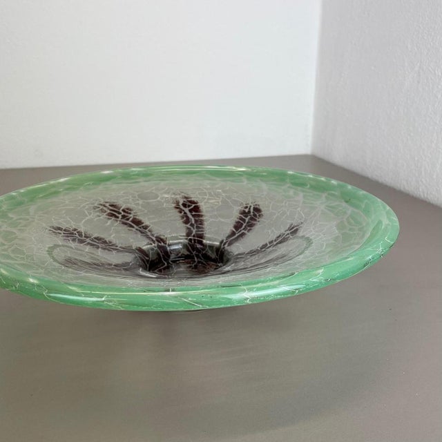 Large Art Deco Baushaus Glass Bowl by Karl Wiedmann for WMF Ikora, 1930s For Sale - Image 13 of 18