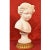 Antique Marble Statue, Bust of Young Girl with Flower Wreath, 19th-Century For Sale - Image 4 of 11