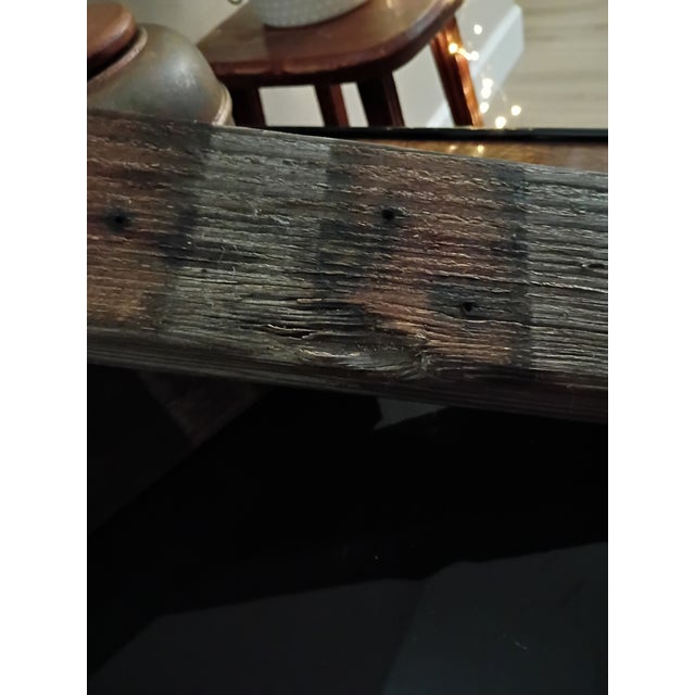 Pair of Reclaimed Old-Growth Wood Beams – Sculptural Pedestal Bases / Architectural Salvage For Sale - Image 4 of 7