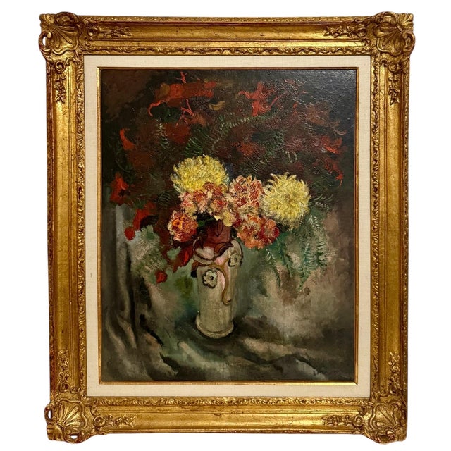Nicolai S. Cikovsky, (American, 1894-1984) Floral Still Life Oil on canvas. Hand signed (lower right). Dimensions: canvas...