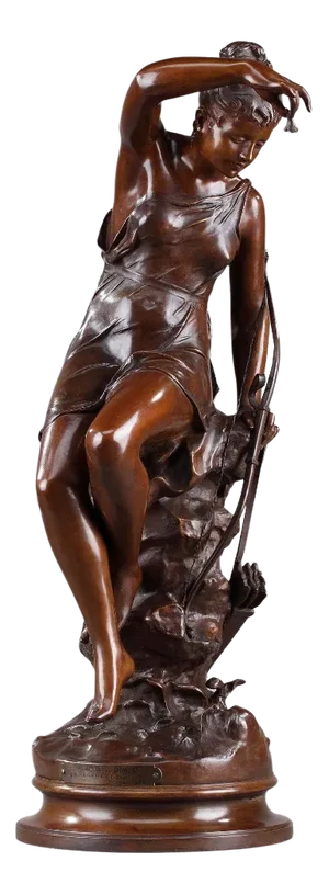 After Lucie Signoret-Ledieu, Diana's Nymph, Bronze Sculpture