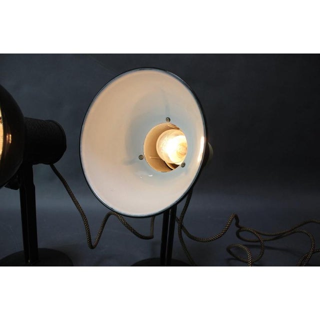 Industrial Adjustable Desk Lamps, Former Czechoslovakia, 1955, Set of 2 For Sale - Image 17 of 18