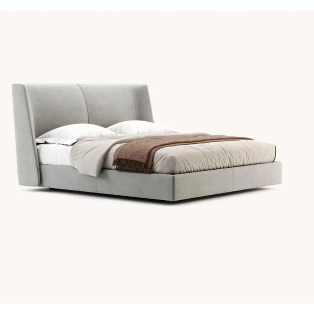 King size Echo bed by Domkapa Dimensions: W 219 x D 233.5 x H 115 cm. Materials: Velvet (Aldan 2921). May be available...