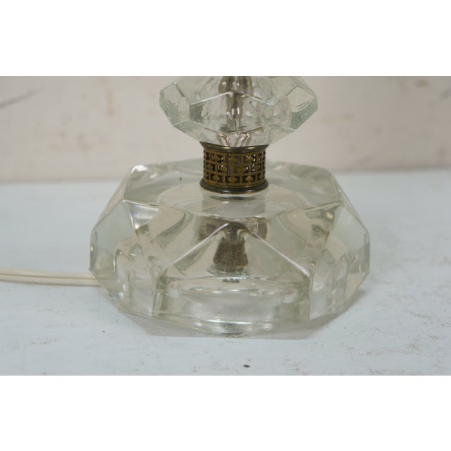 Mid 20th Century Stacked Prism Crystal Boudoir Vanity Table Lamps - a Pair For Sale - Image 13 of 14