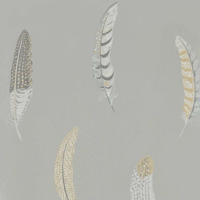 Sanderson Lismore Wallpaper in Silver Grey For Sale