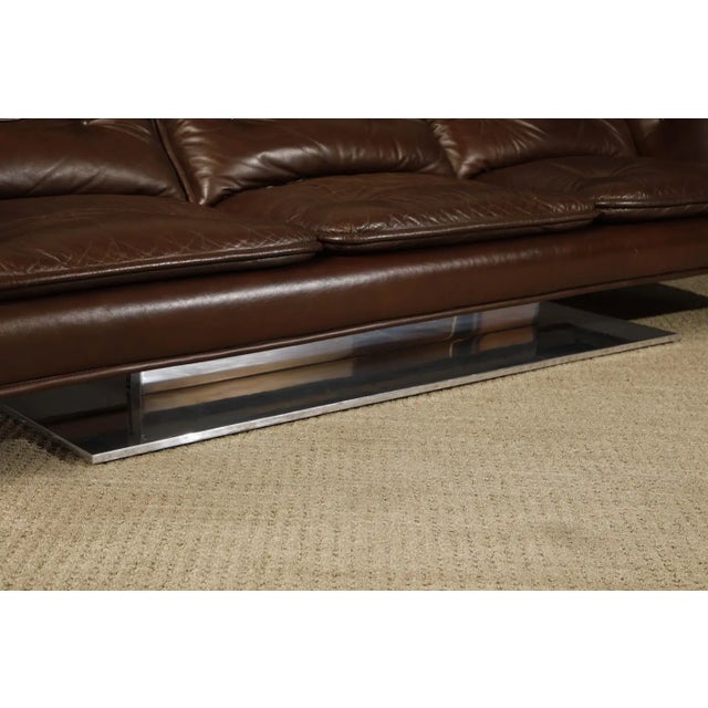 Warren Platner Walnut and Leather Floating Case Sofa for Lehigh Leopold, C. 1970 For Sale - Image 17 of 17