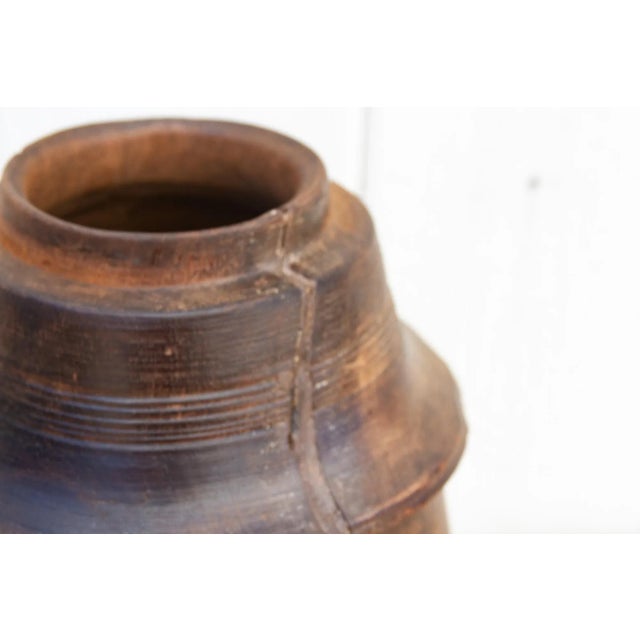 Wood Antique Rustic Lidded Nepalese Food Jar For Sale - Image 7 of 10