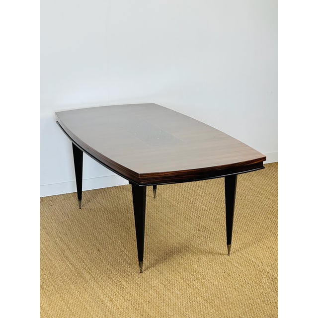 Art Deco Dining Table in Macassar Ebony with Marquetry, France, 1940s For Sale - Image 6 of 18