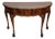 1920 Antique English Regency Burl Walnut Console Table One Drawer Accent Table For Sale