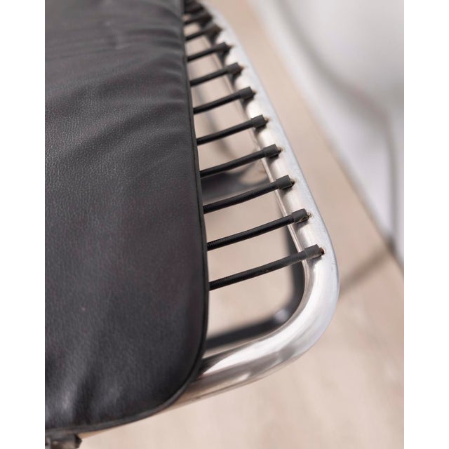 Vintage Chaise Lounge in Metal and Leather, Italy, 1980s For Sale - Image 11 of 17