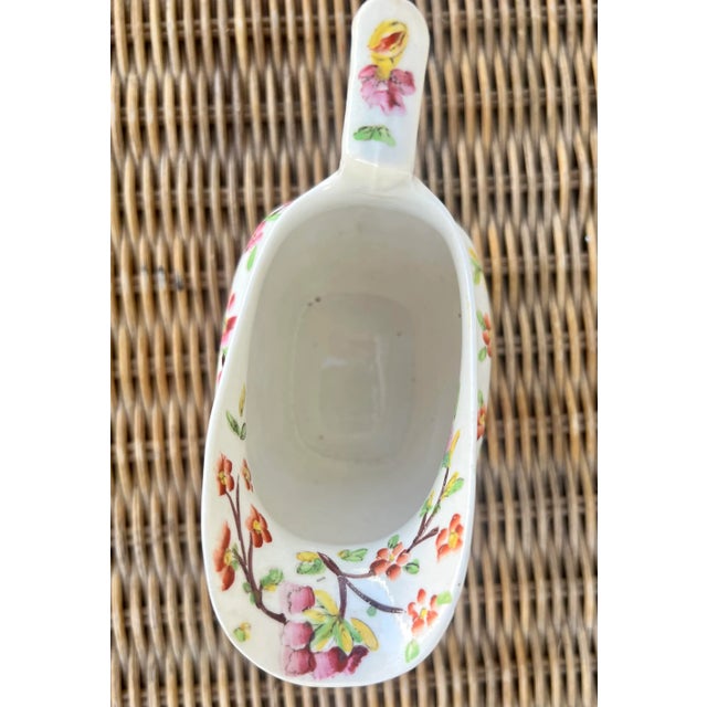 Off-white English 19th Century Chinoiserie Hand Painted Porcelain Creamer Pitcher For Sale - Image 8 of 9