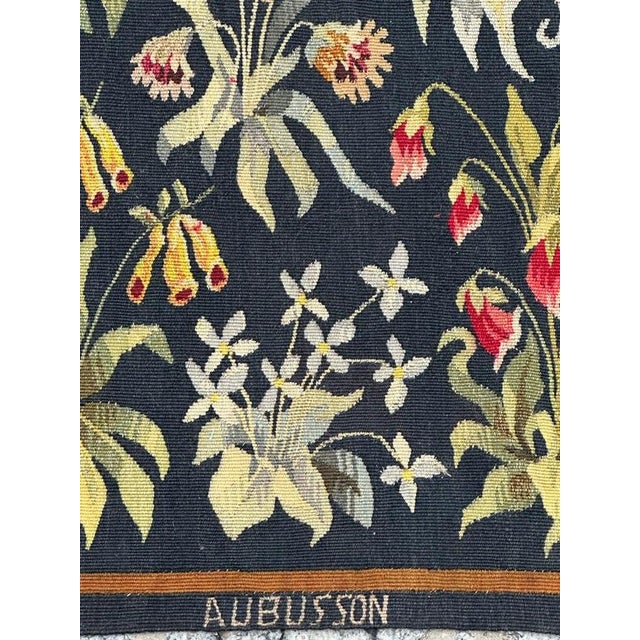 Mid-Century French Aubusson Tapestry Mille Fleurs, 1920s For Sale - Image 11 of 18