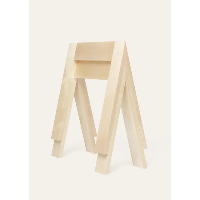 Contemporary Set of Bock Birch Trestles by Storängen Design For Sale - Image 3 of 7
