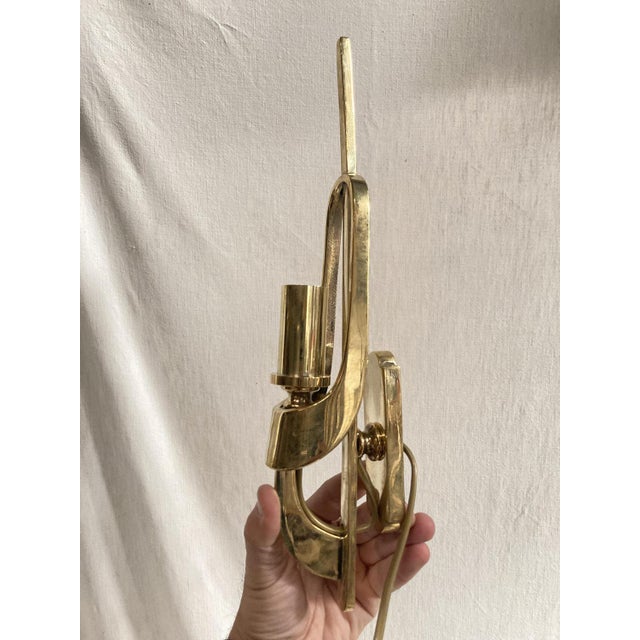 1980s Brutalist Wall Lights in Polished Bronze, 1980, Set of 2 For Sale - Image 5 of 9