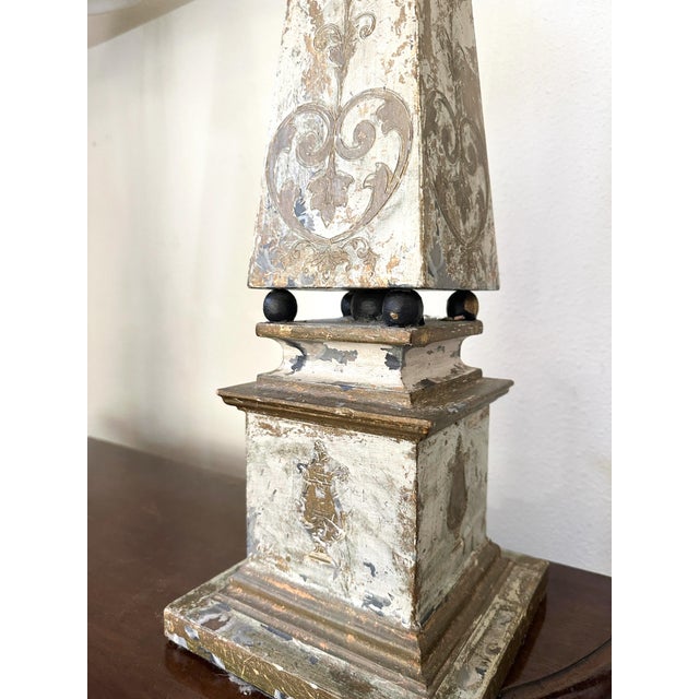 Cream Pair of Vintage Florentine Table Lamps For Sale - Image 8 of 10