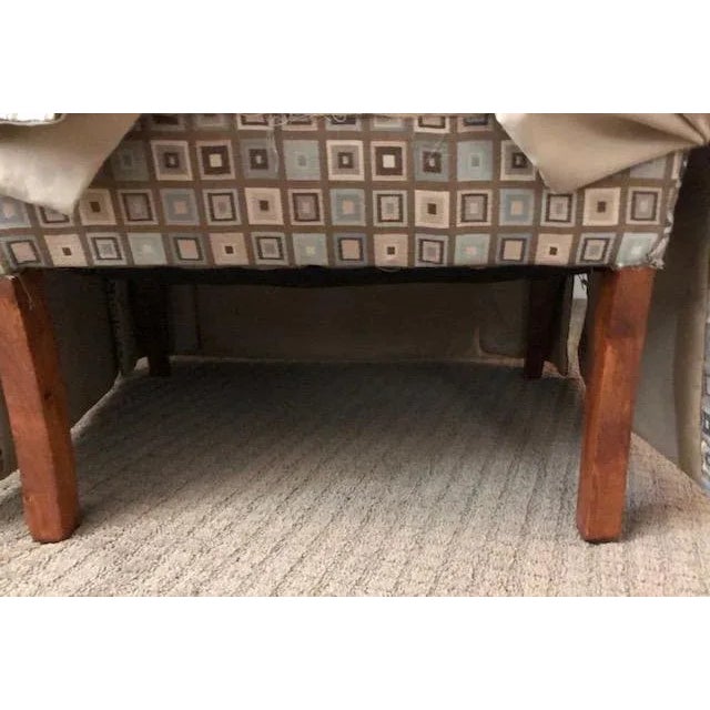 Taupe Wingback Chair - Petite For Sale - Image 8 of 9