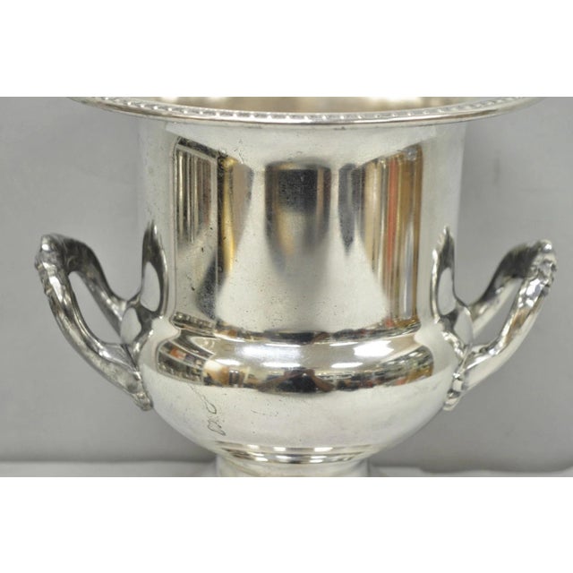 Leonard Vintage Leonard Silver Plated Trophy Cup Urn Champagne Chiller Bar Ice Bucket For Sale - Image 4 of 18