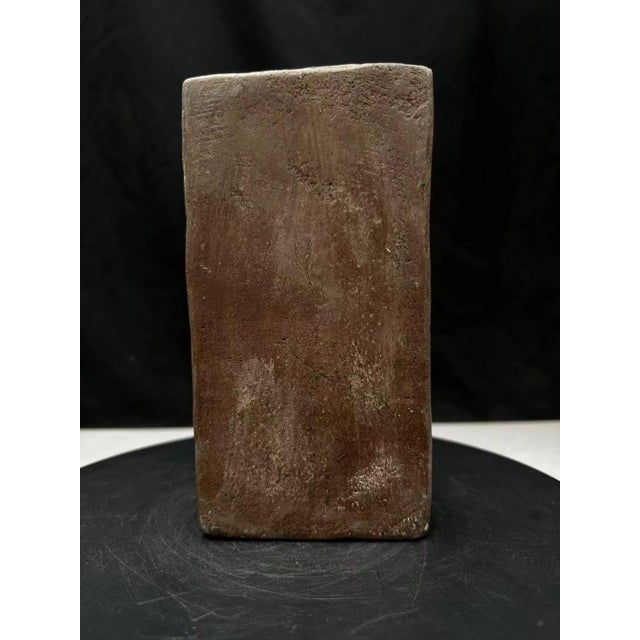 Chinese Stone Carving Sitting Chang'e Fairy With Moon Sculpture For Sale - Image 4 of 4