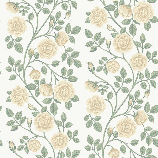 English Sample - Boråstapeter Elsa Wallcovering In Sage For Sale - Image 3 of 3