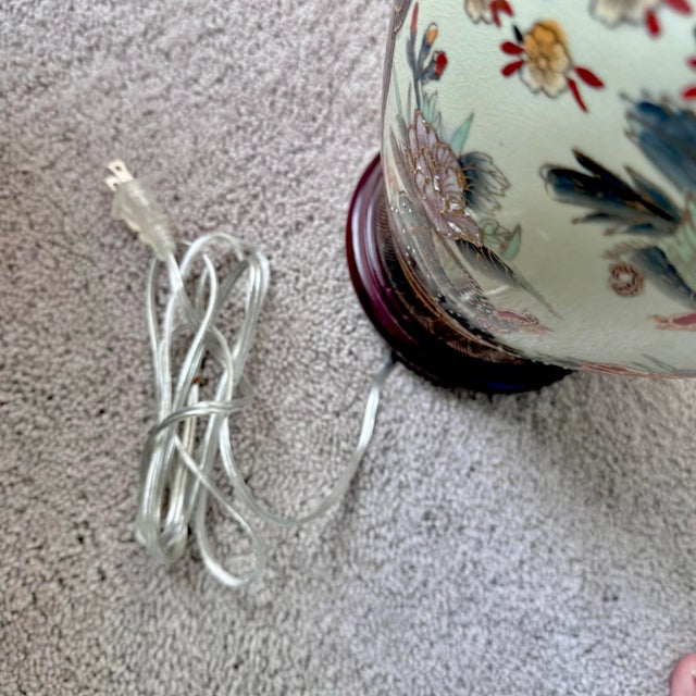 Chinese Polychrome Black and Gold Porcelain Table Lamp For Sale - Image 10 of 10