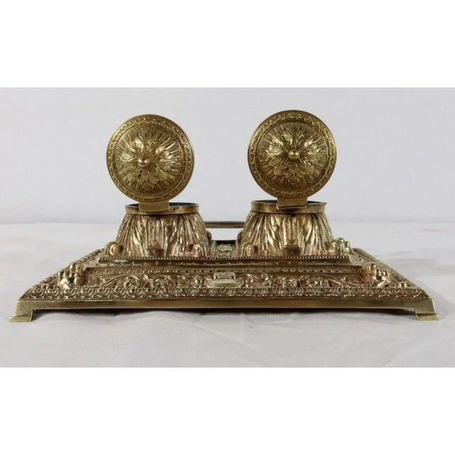 19th Century Golden Bronze Inkwell For Sale - Image 14 of 18