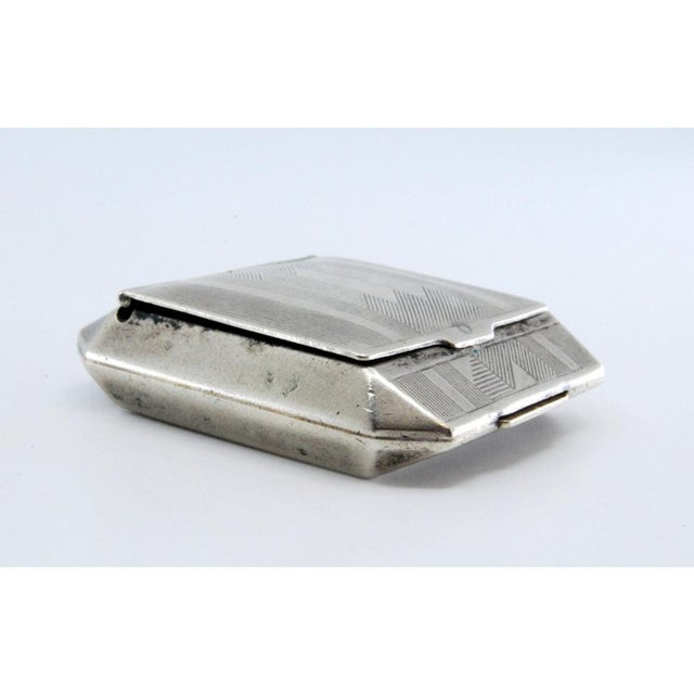 Silver Pill Box with Hinged Lid For Sale - Image 10 of 10