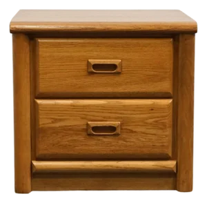 Late 20th Century Kincaid Furniture Ventura Oaks Collection Early American Contemporary 24" Two Drawer Nightstand
