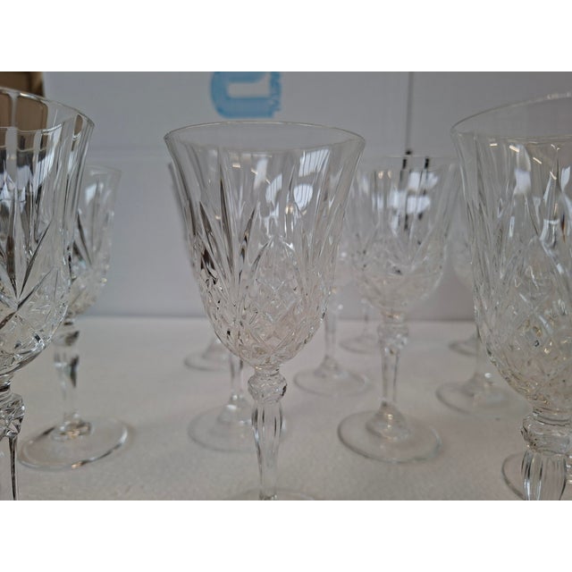 Hand-Cut Crystal Glasses, 1985, Set of 20 For Sale - Image 8 of 12