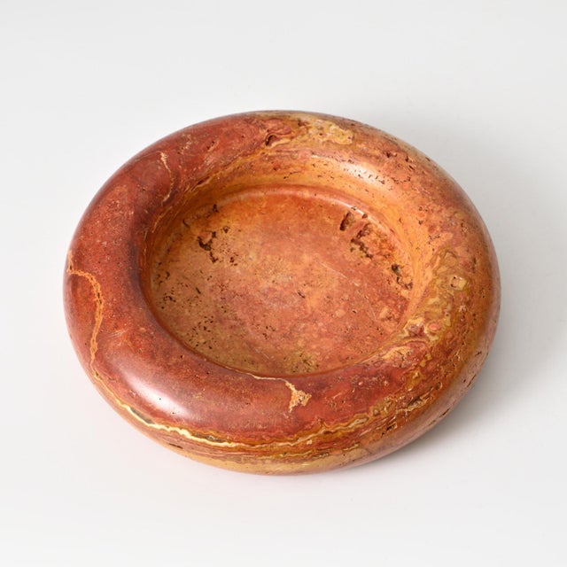 Stone Italian Red Travertine Bowl from UP&UP, 1970s For Sale - Image 7 of 14