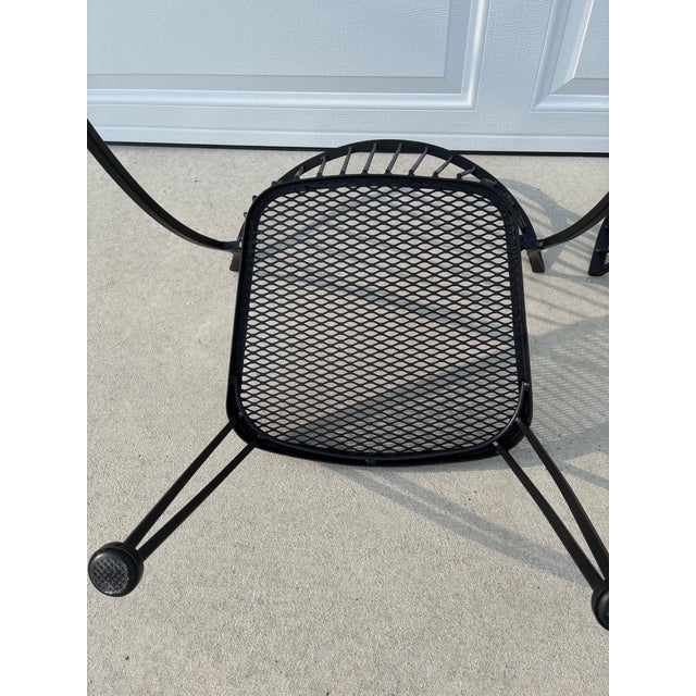 Signed 1950's Russell Woodward Metal Pinecrest Dining Chairs Set of 2, Attributed For Sale - Image 6 of 12