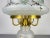 Vintage Spring Milk Glass Floral Table Lamp For Sale - Image 4 of 15
