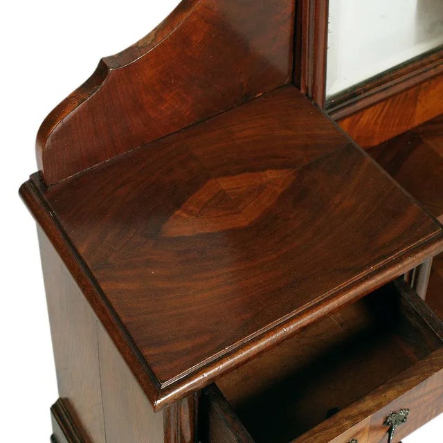 Italian Art Nouveau Dresser with Mirror in Walnut, 1890s For Sale - Image 5 of 8