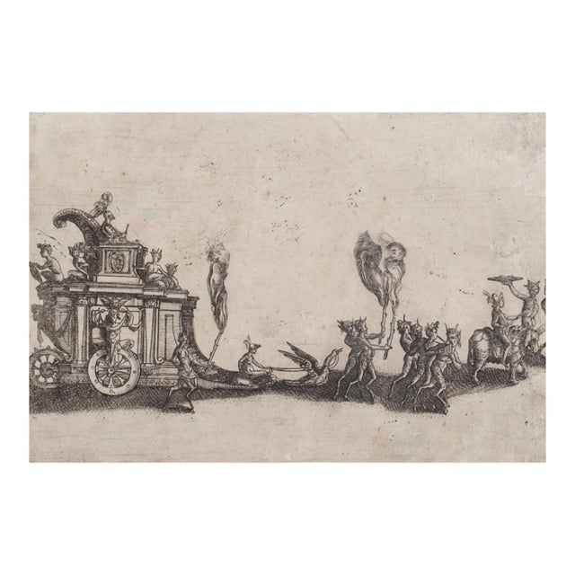Unknown - Faun Parade - Original Etching - 17th Century For Sale