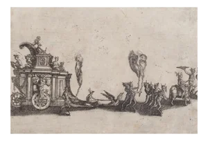 Unknown - Faun Parade - Original Etching - 17th Century