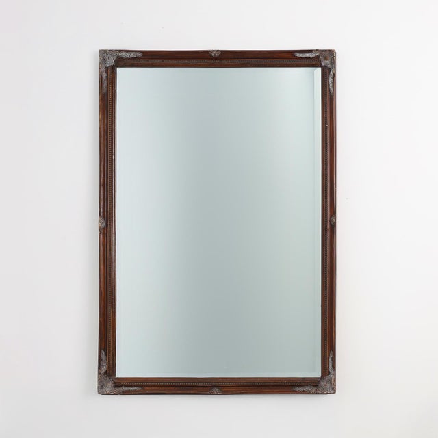 Antique Facet-Cut Mirror with Carved Wood Frame, France, 1850s For Sale - Image 12 of 12