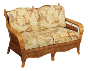 Braxton Culler Rattan and Wicker Loveseat