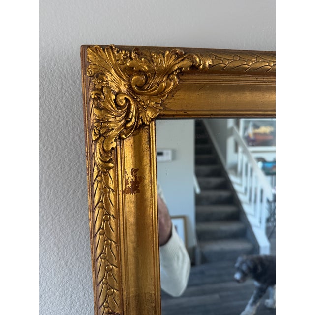 Antique Giltwood Wall Mirror, Late 19th Century (C. 1880–1900) For Sale - Image 6 of 9