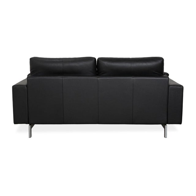 Vida 2-Seater Sofa in Black Leather from Rolf Benz For Sale - Image 10 of 12