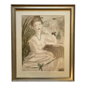 Philippe Henri Noyer 1965 "Au Bar" Painting