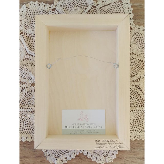 Original Nude Figure Watercolor "Red Twist Dancer" by Michelle Arnold Paine For Sale - Image 6 of 6