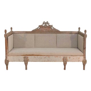 18th-Century Swedish Gustavian Sofa with Original Scraped Paint, Circa 1780 For Sale