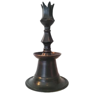 Brass Candle Holder With Crown Head, Hand-Forged, Turkey, 21st Century