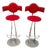 Set of Vintage Steel Metal Martini Bar Stools, 1980s For Sale