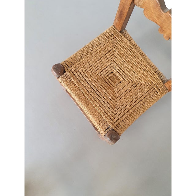 Brown Brutalist Rope Chairs, 1900s, Set of 2 For Sale - Image 8 of 16