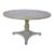 1980s Cast Aluminum Round Patio Table Cream Color For Sale