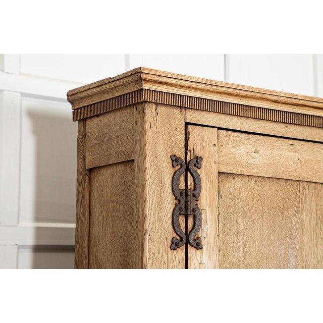 Large 19th Century English Bleached Oak Dresser For Sale - Image 9 of 18