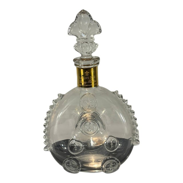 Late 20th Century Baccarat Crystal Remy Martin Louis XIII Grande Champagne Cognac Baccarat Decanter With Stopper & Gold Plated Label For Sale