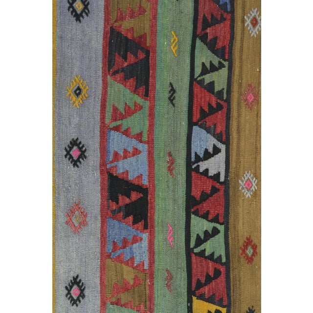 Vintage Turkish Kilim Runner-3′3″ × 8′9″ For Sale - Image 10 of 13