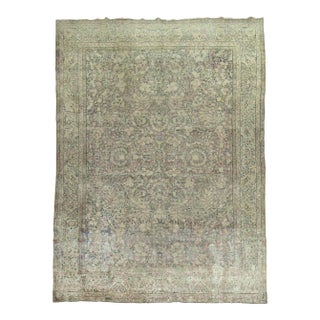Antique Zabihi Collection Kerman Lavender Color Room Size Rug - 8'7" x 12' For Sale