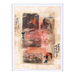 "z.r." - Chine Colle Monoprint With Collage by Michael Pauker For Sale